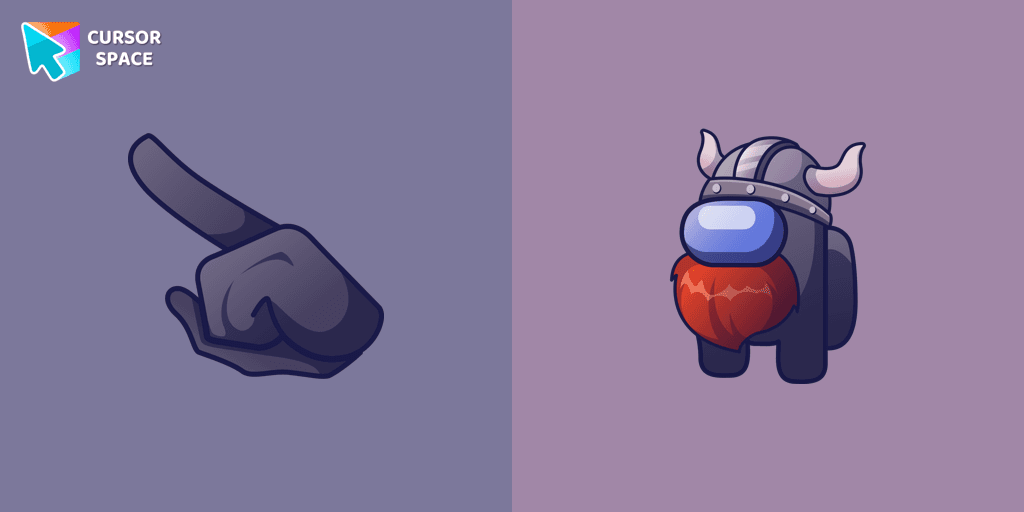 Among Us Viking Character cursor