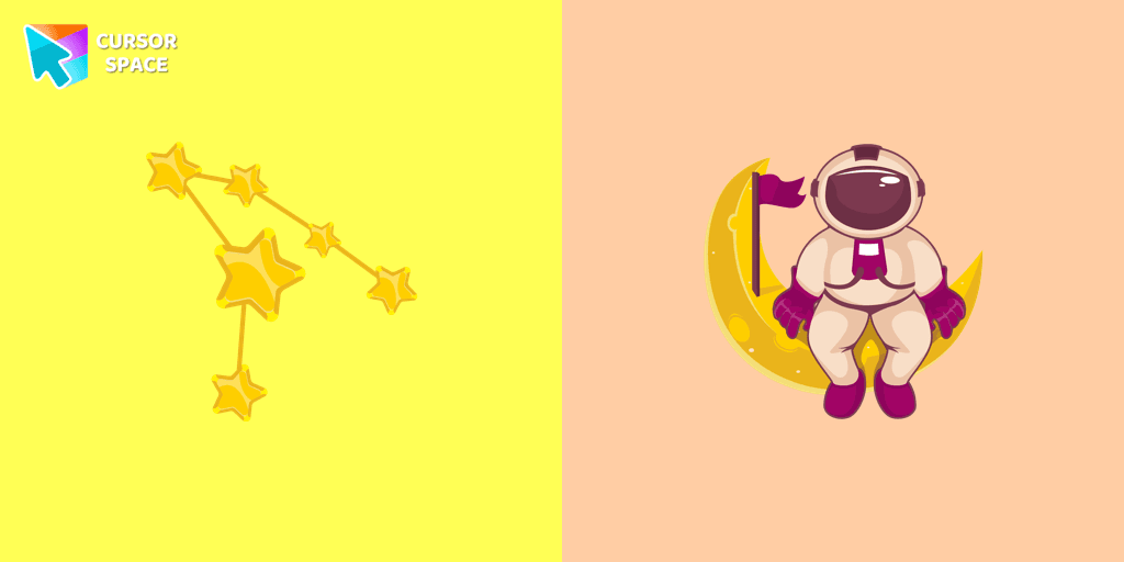 Astronaut on the Moon cursor cursor pack